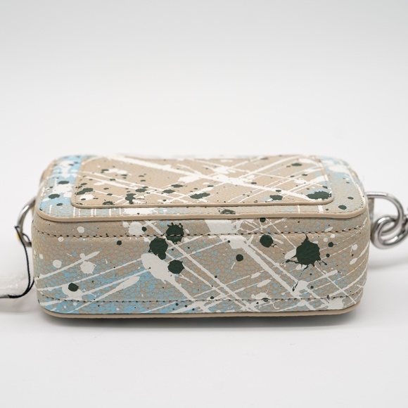 Marc Jacobs Paint Splatter Brown Blue Snapshot Camera Bag Shoulder - Picture 5 of 9
